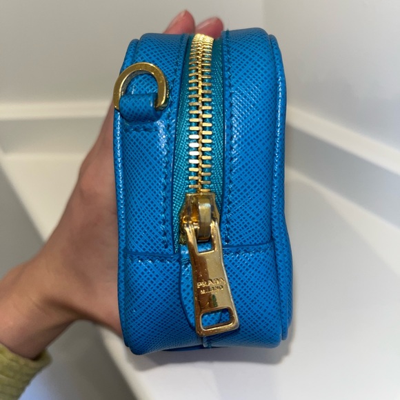 Cerulean / Turquoise blue PRADA mini crossbody - Picture 6 of 13
